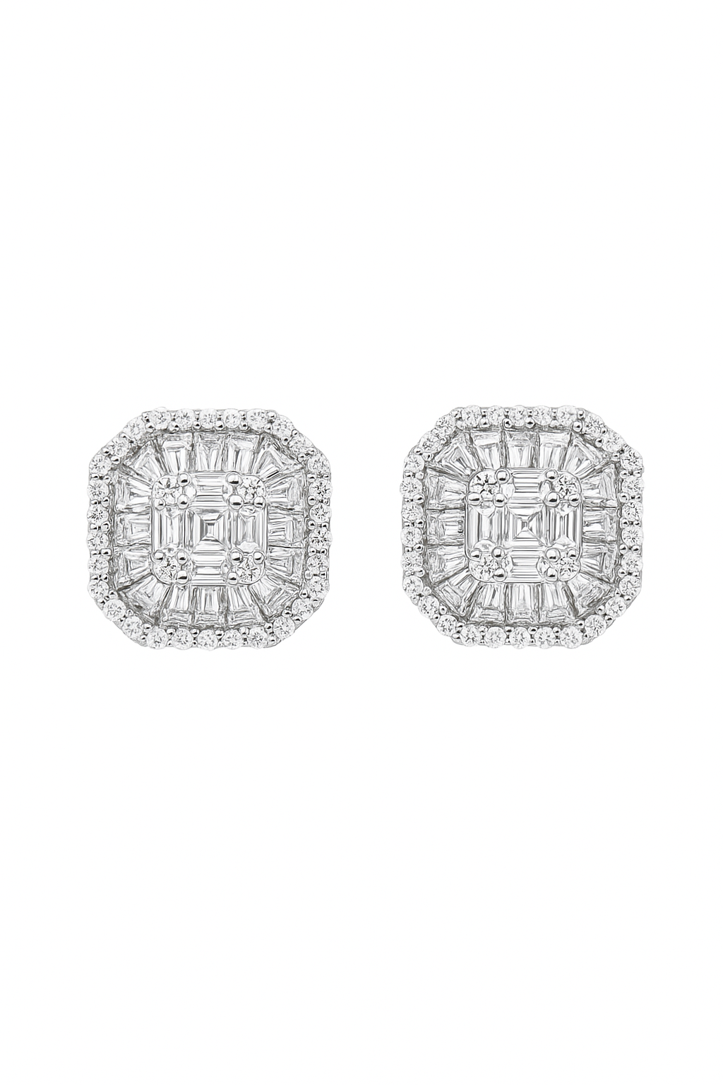 SELF LOVE DIAMOND STUDS SILVER EARRINGS