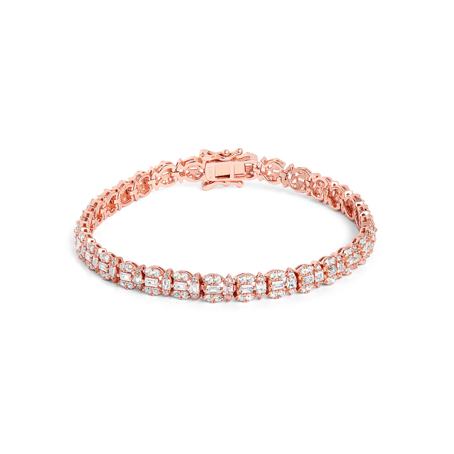 Chic-Rose-Gold-Diamond-Tennis-Bracelet