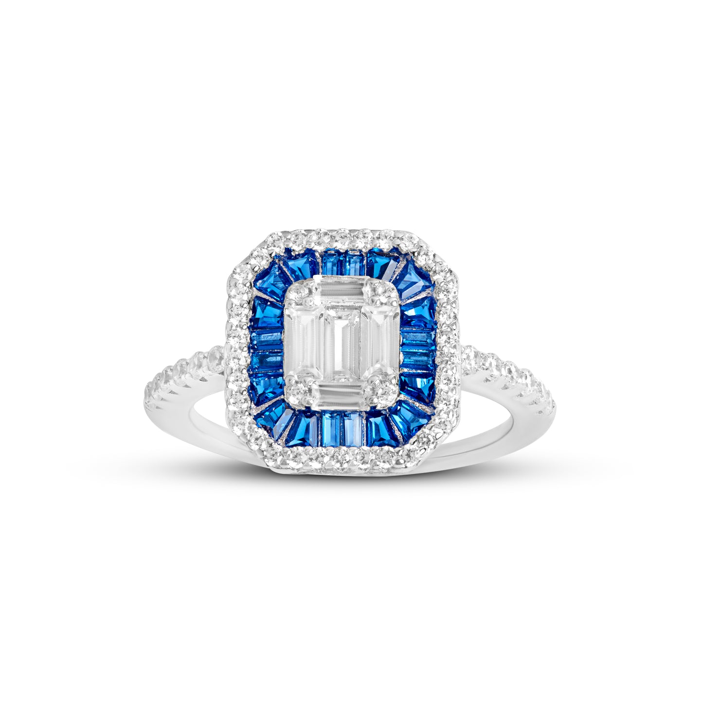 Dainty Diamond Silver Ring