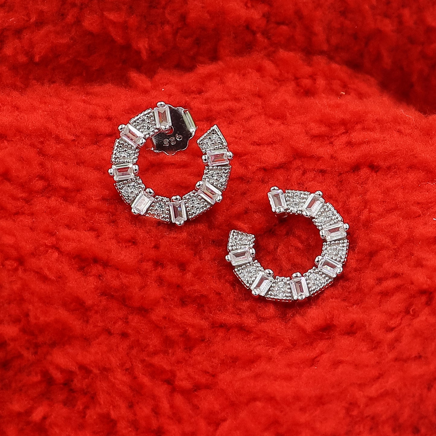 Crystal Casual Silver Earrings