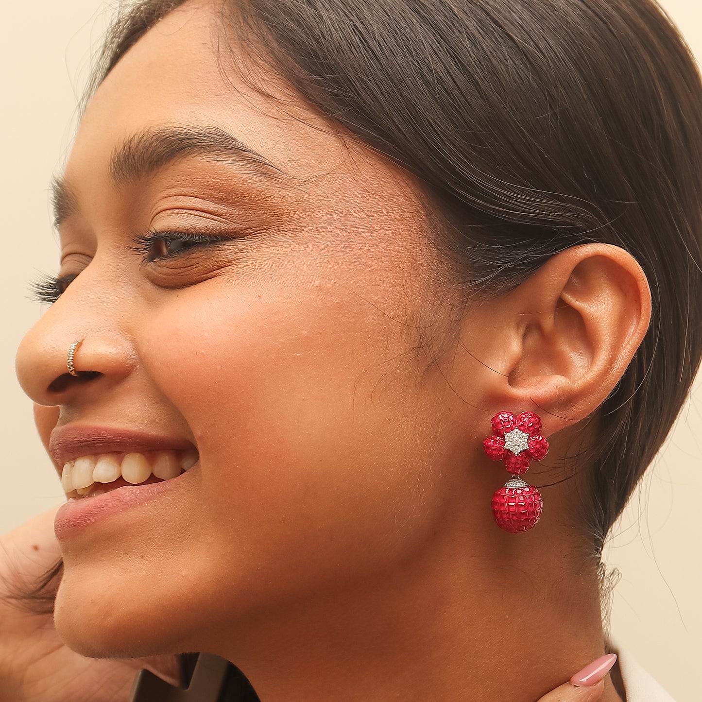 Ball Drop Silver Earrings