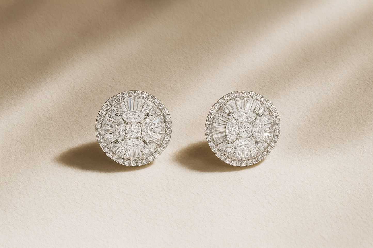 LUXE RADIANCE STUDS SILVER EARRINGS