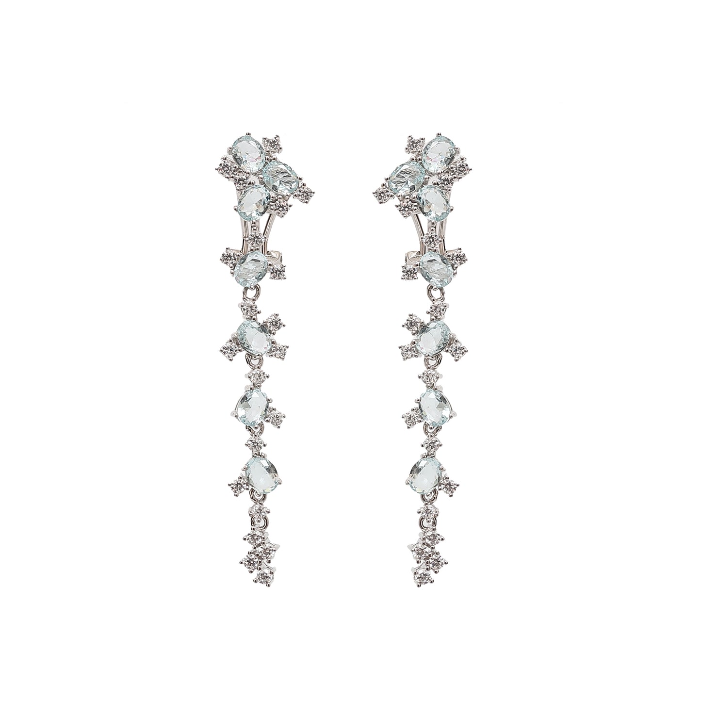 Crystal Dewfall Silver Earrings