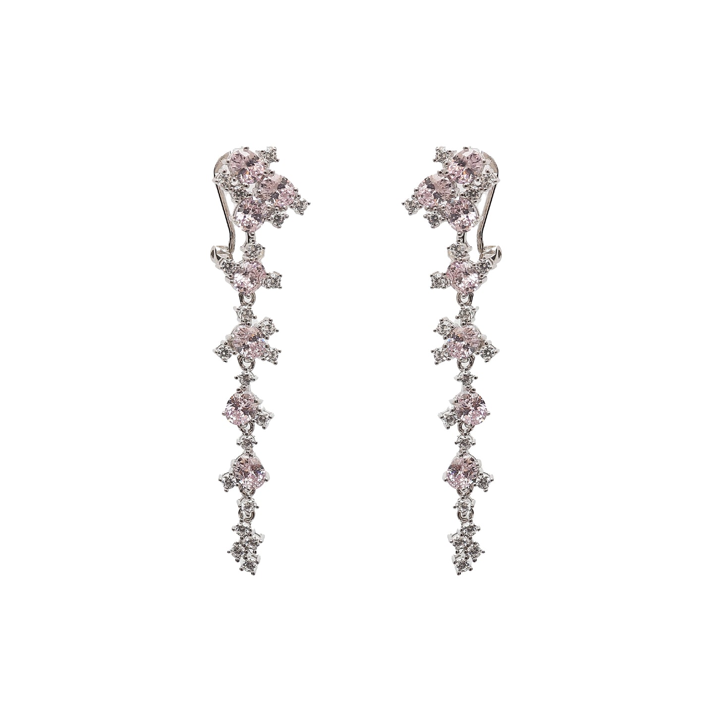 Crystal Dewfall Silver Earrings