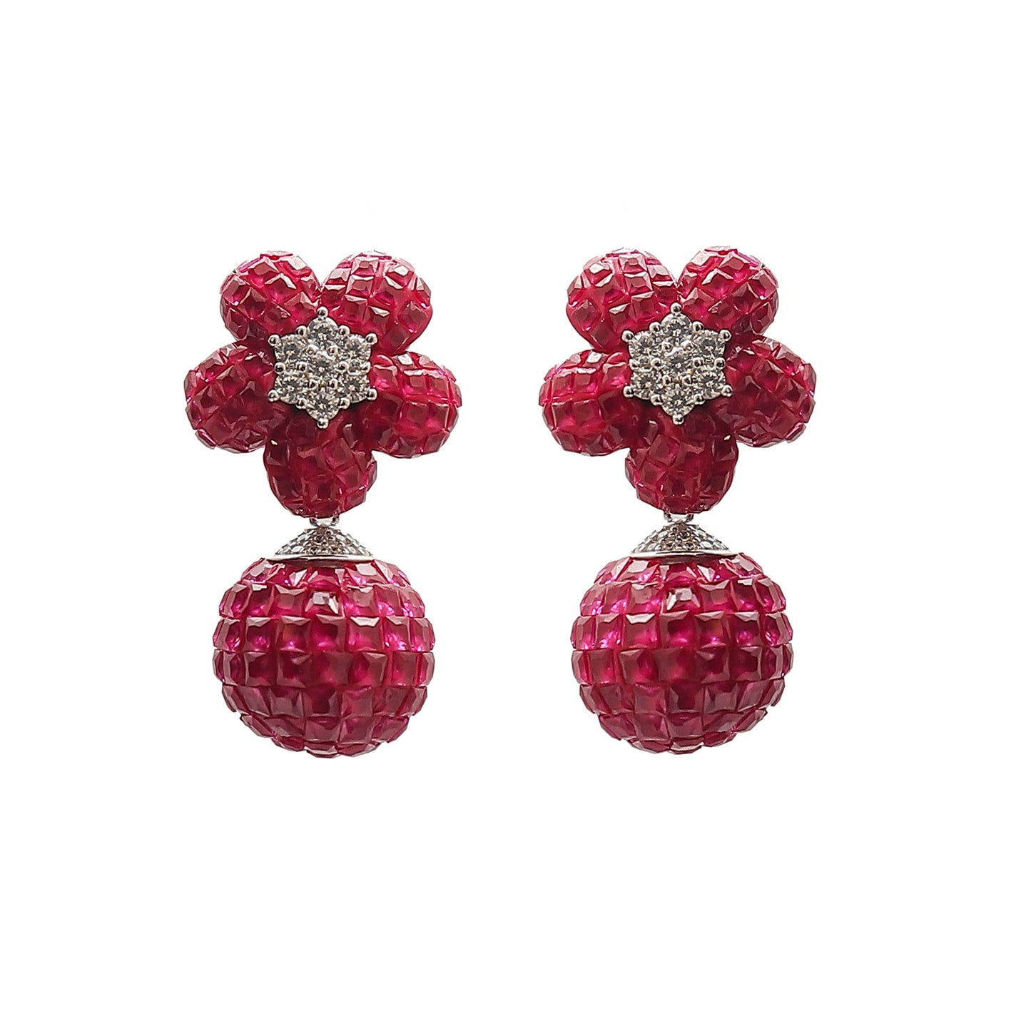 Ball Drop Silver Earrings