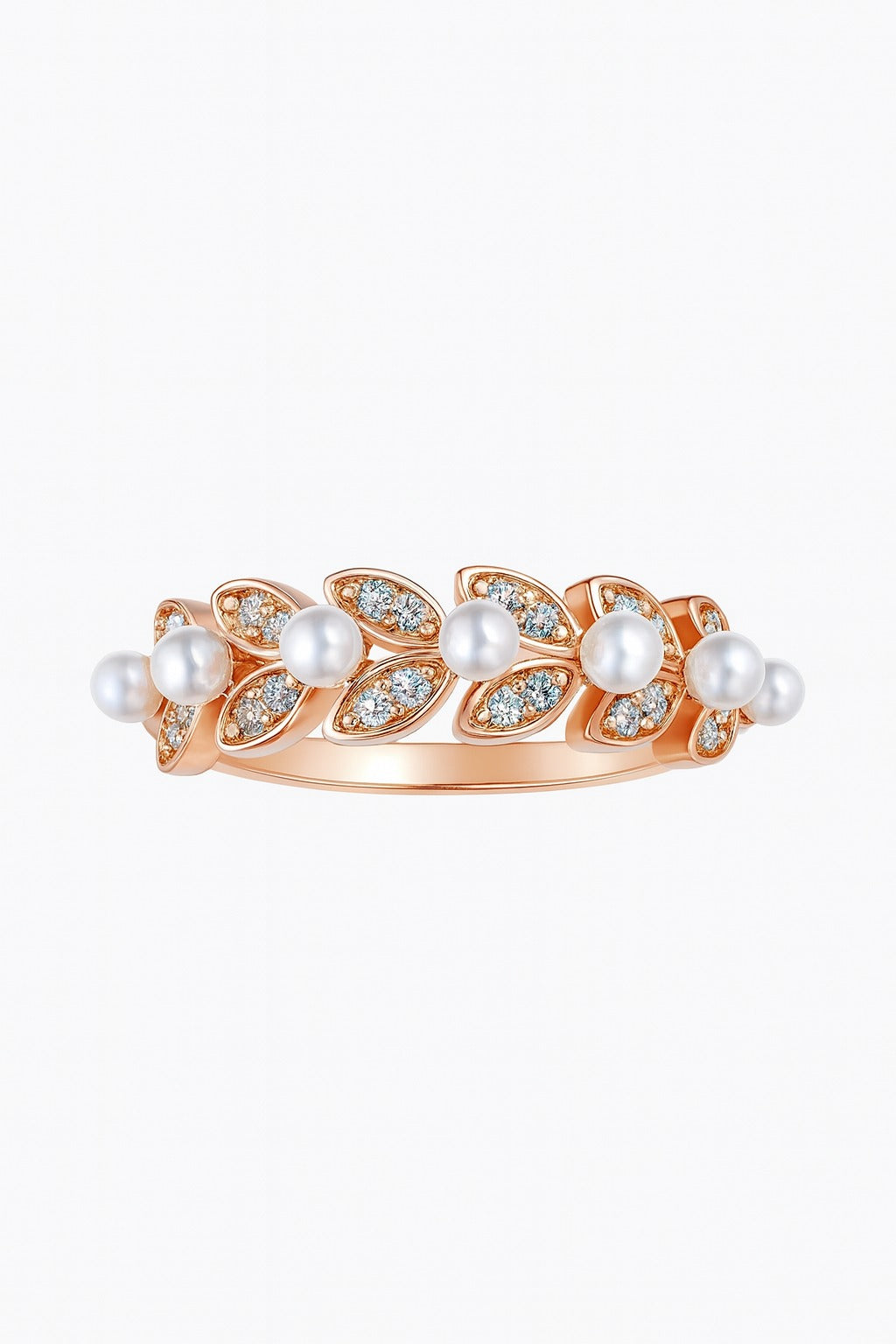 Mystic Pearl Rosegold Silver Ring