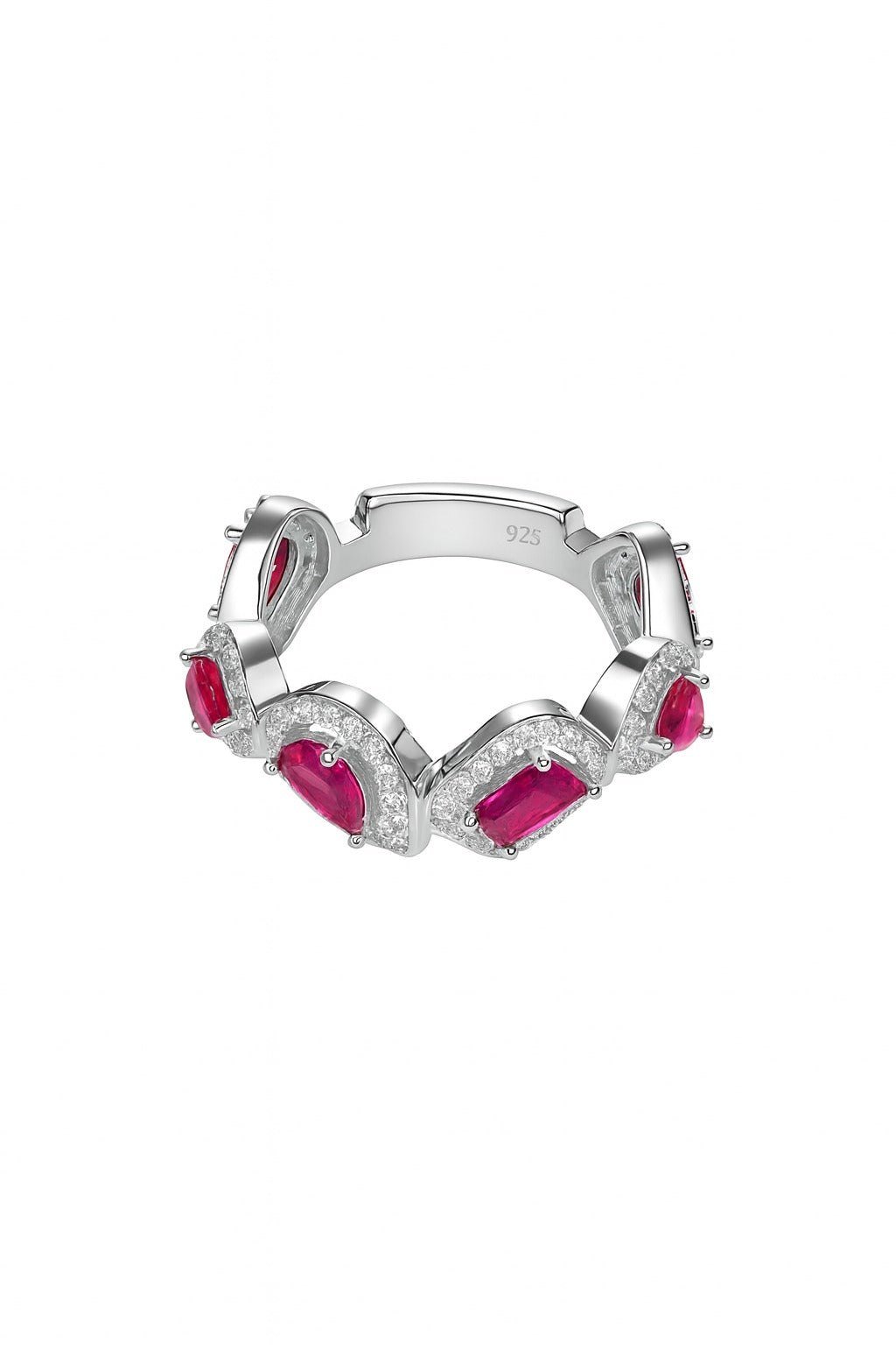 Allure Ruby Silver Ring