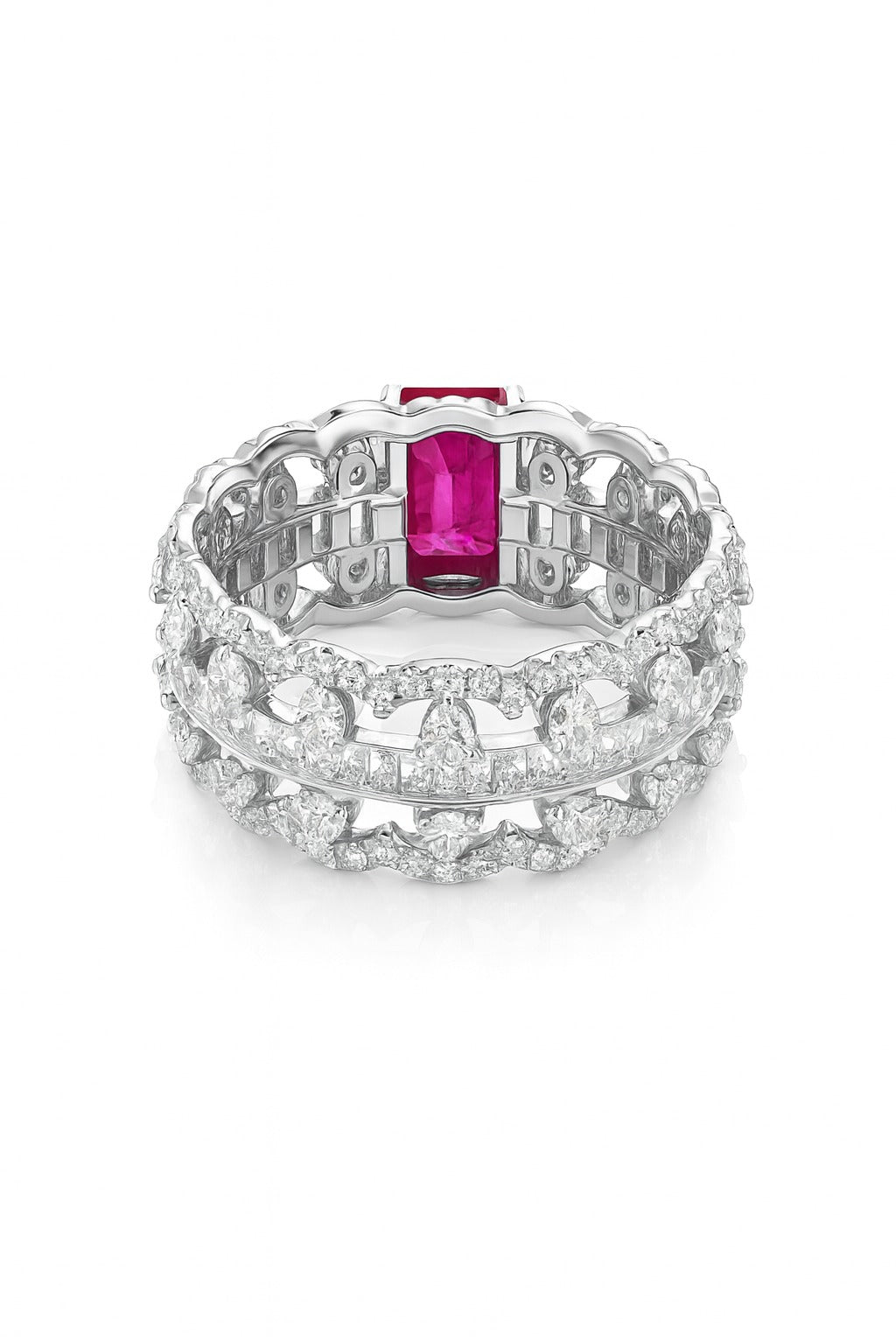 Regal Shine Ruby Silver Ring