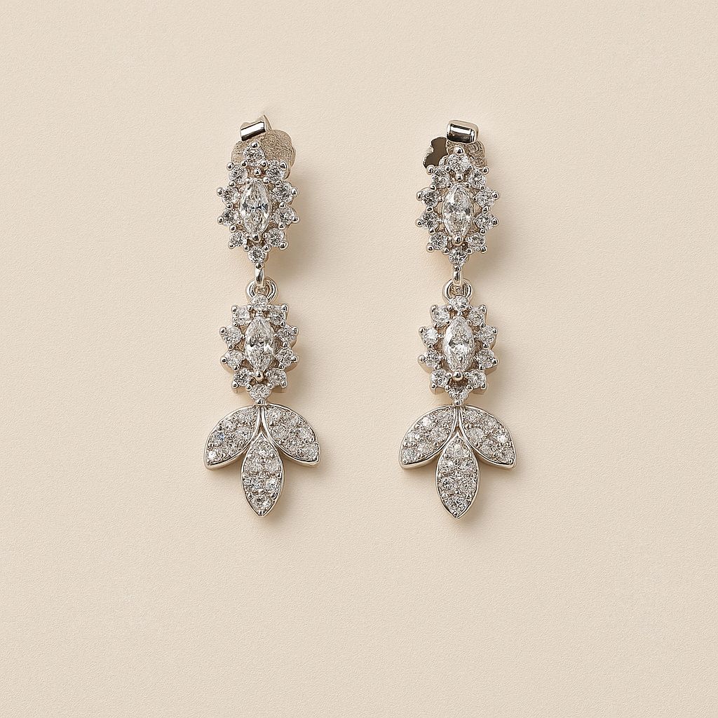 Pure Drop Silver Earrings