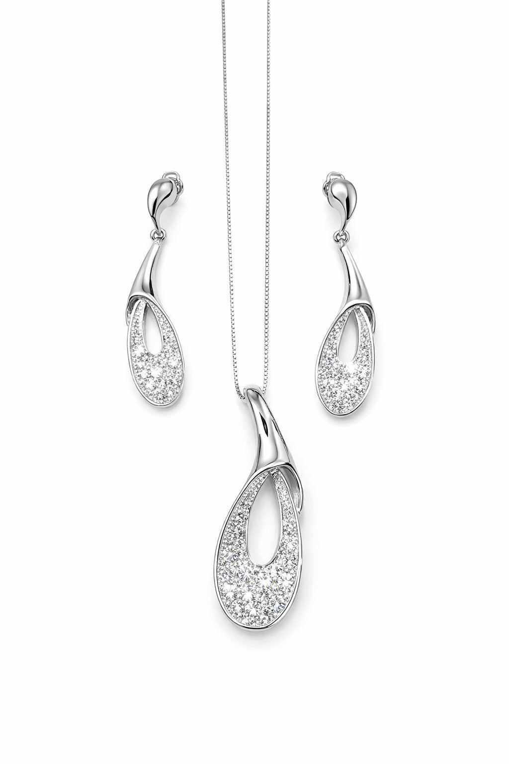 Classic Silver Pendant Set