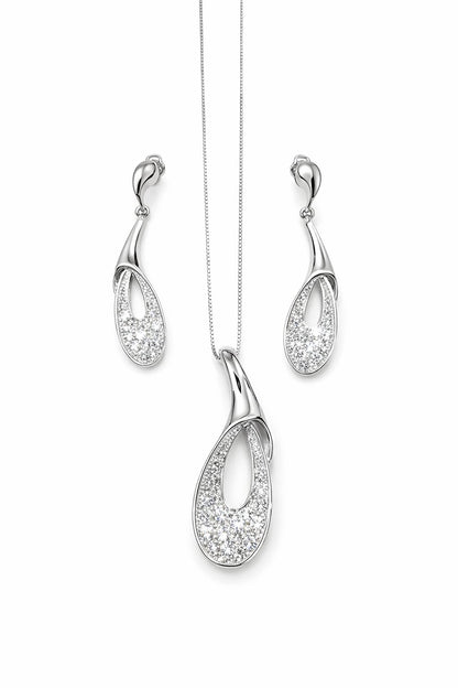 Classic Silver Pendant Set
