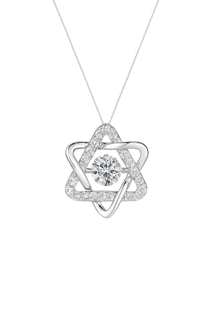Starry Diamonds Silver Pendant