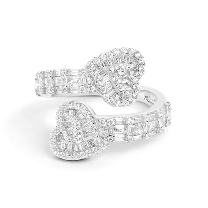 Silver Diamond Toi-Moi Ring