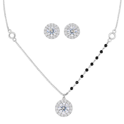 Classic Mangalsutra Silver Pendant Set