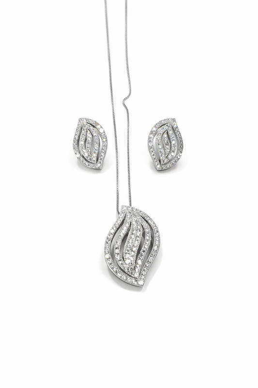 Premium Silver Pendant Set