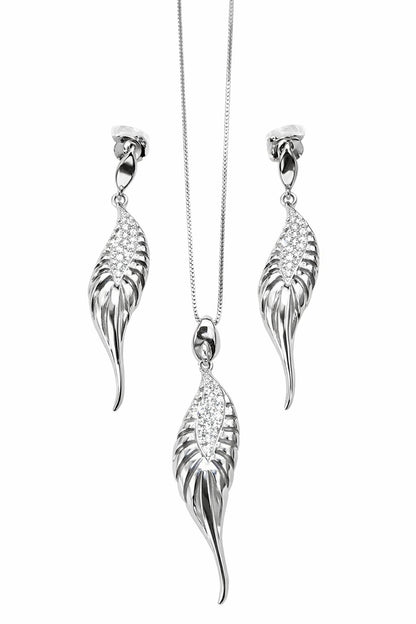 Charming Silver Pendant Set