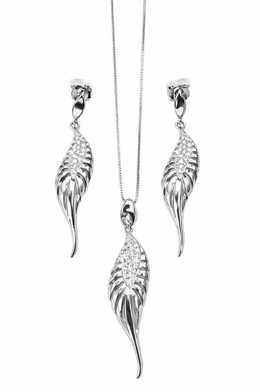 Charming Silver Pendant Set