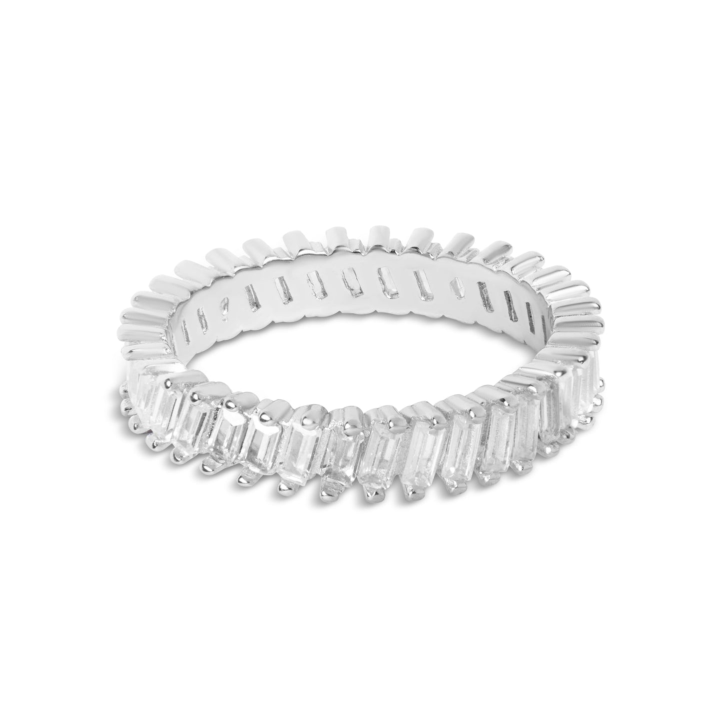 Silver Baguette Eternity Ring