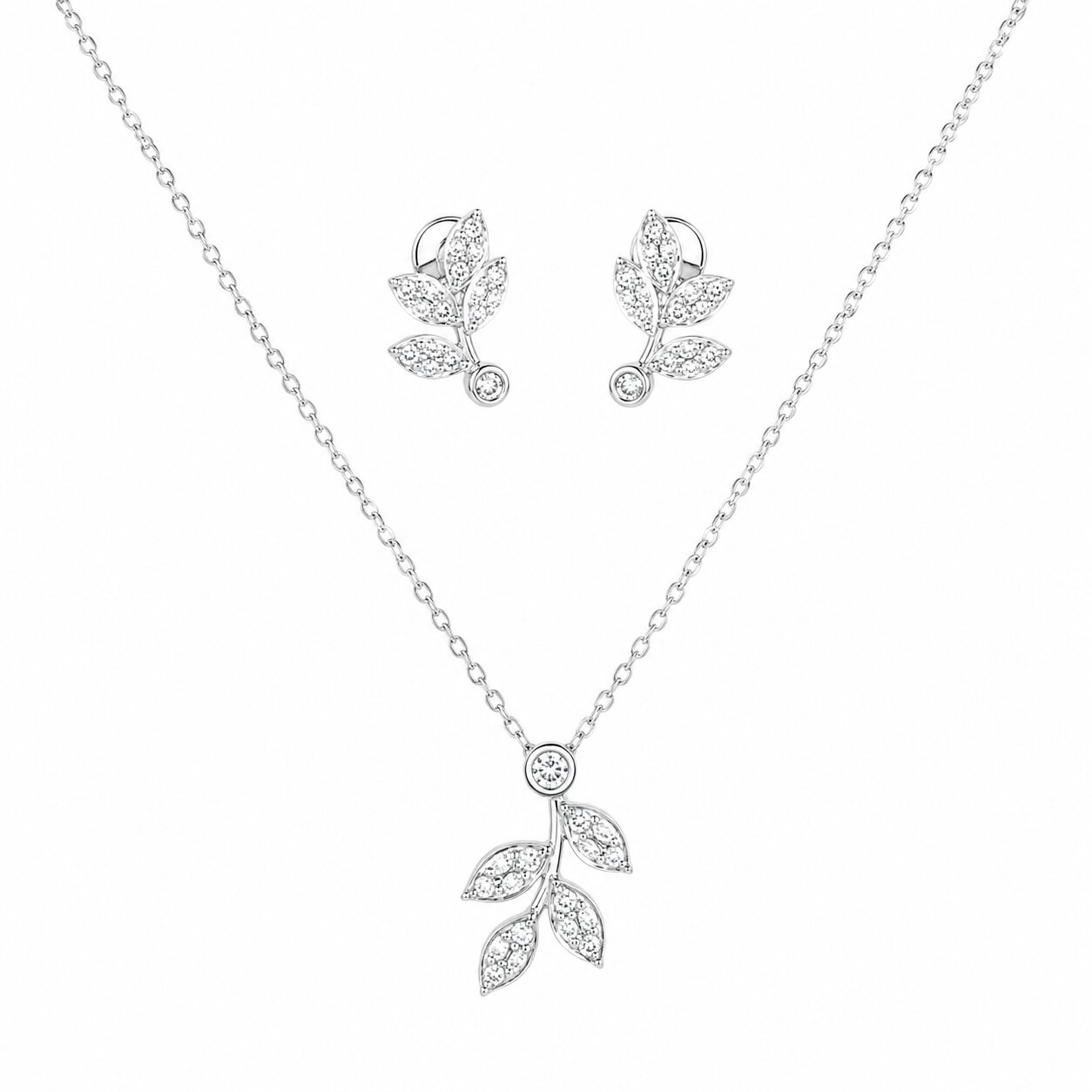 Velora Leaf Pendant Set