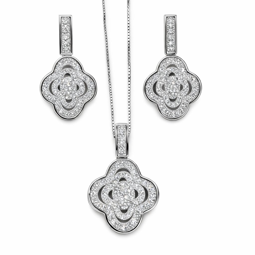 Luxury Silver Pendant Set