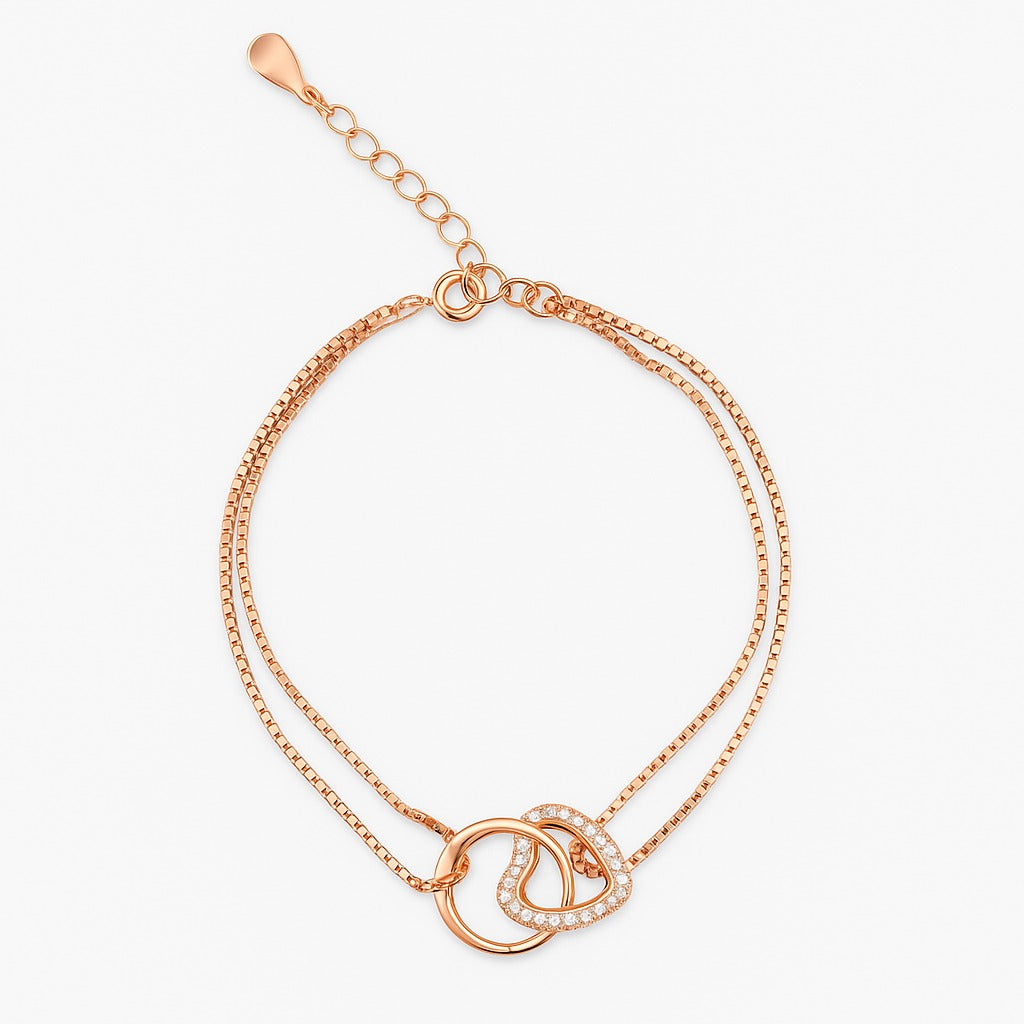 Rosegold Chic Silver Bracelet