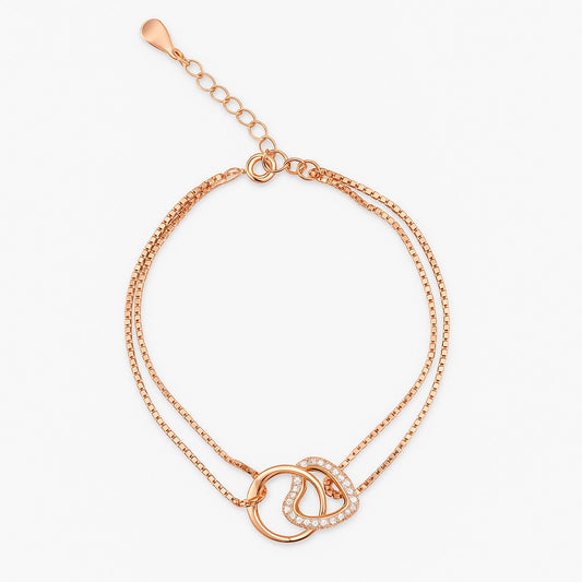Rosegold Chic Silver Bracelet