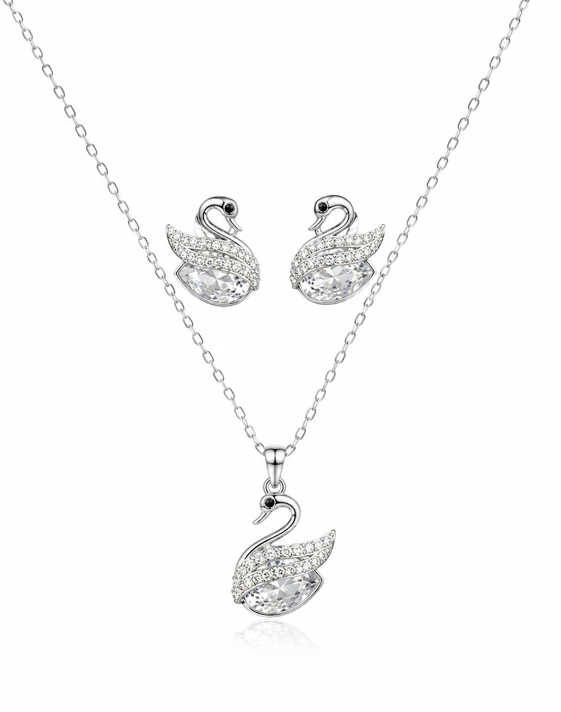 Lunara Swan Pendant Set
