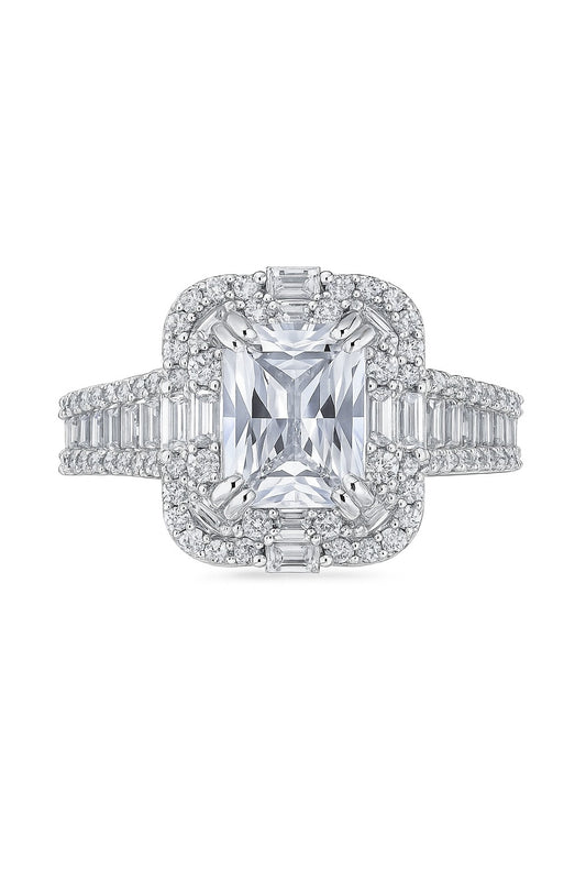 Pure Grace Solitaire Silver Ring