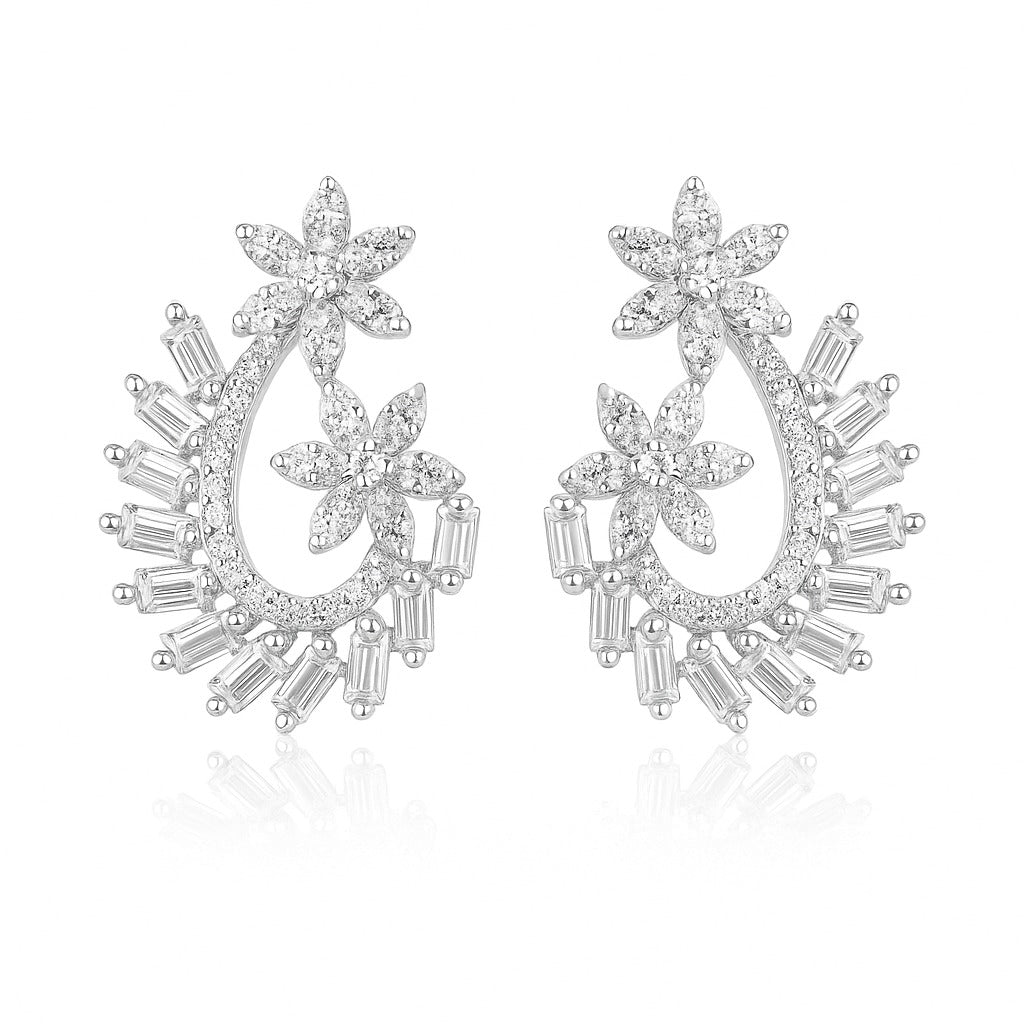 Silver Flare Earrings
