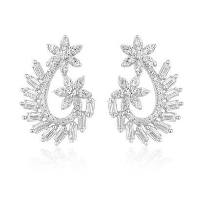 Silver Flare Earrings