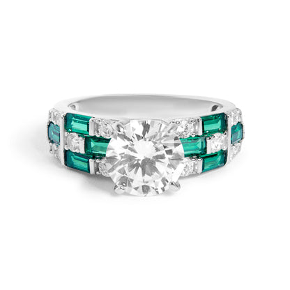 Elegant Solitaire Silver Ring