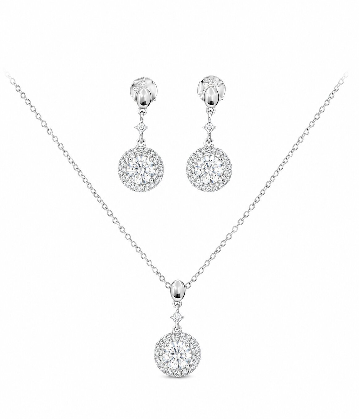Diora Halo Pendant Set