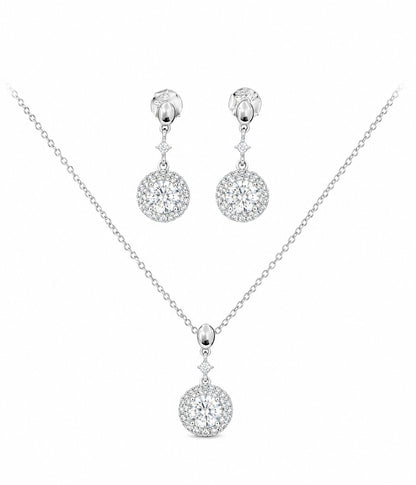 Diora Halo Pendant Set
