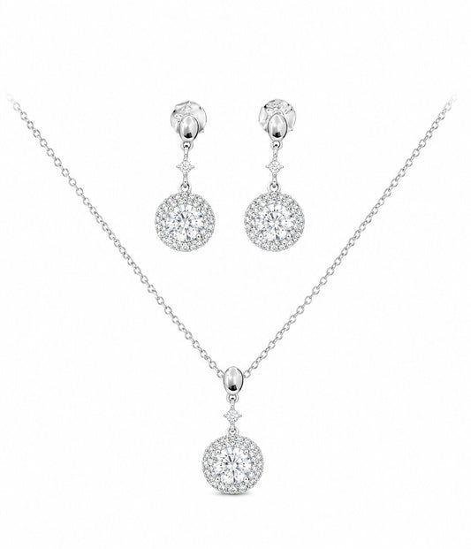 Diora Halo Pendant Set