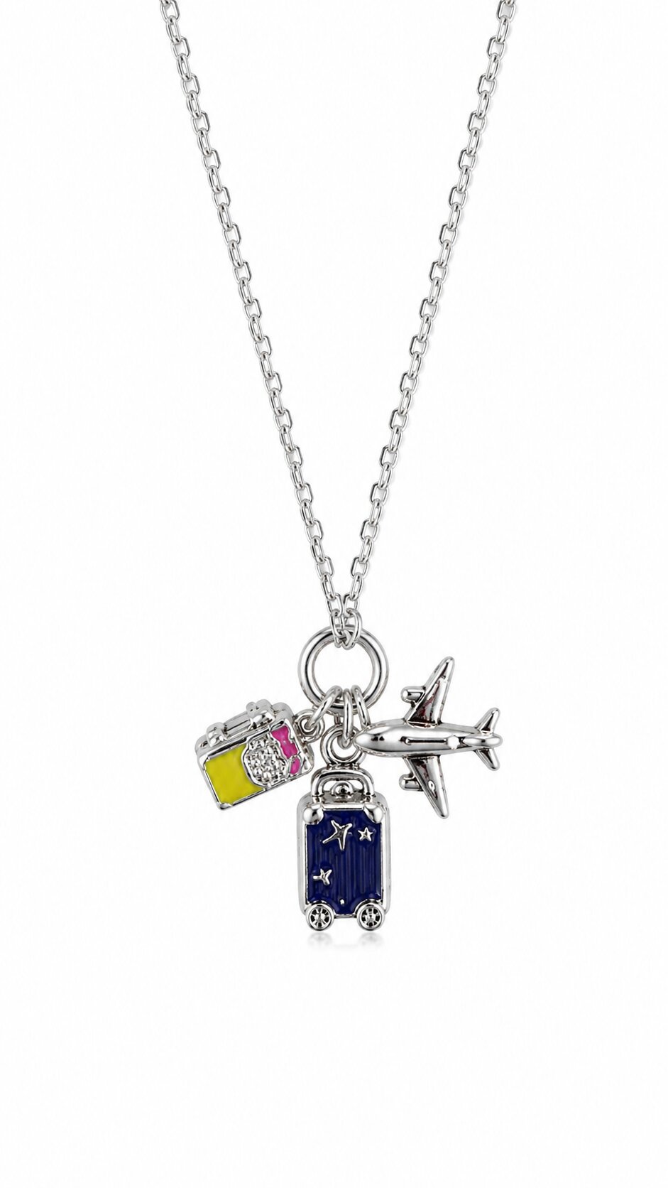 Wanderlust trio silver necklace