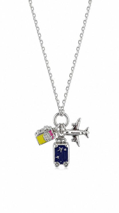 Wanderlust trio silver necklace