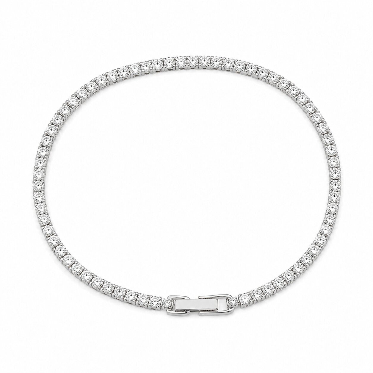 Radiant Silver Tennis Bracelet