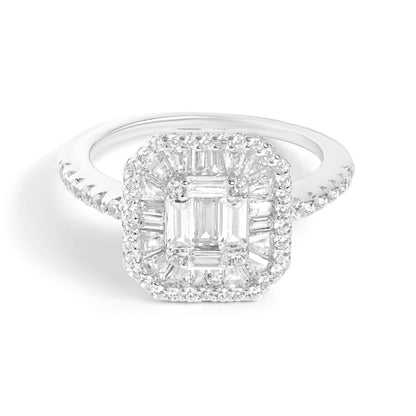 Dainty And Diamond Silver Ring