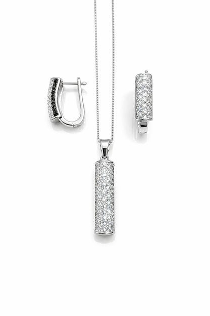 Refined Silver Pendant Set