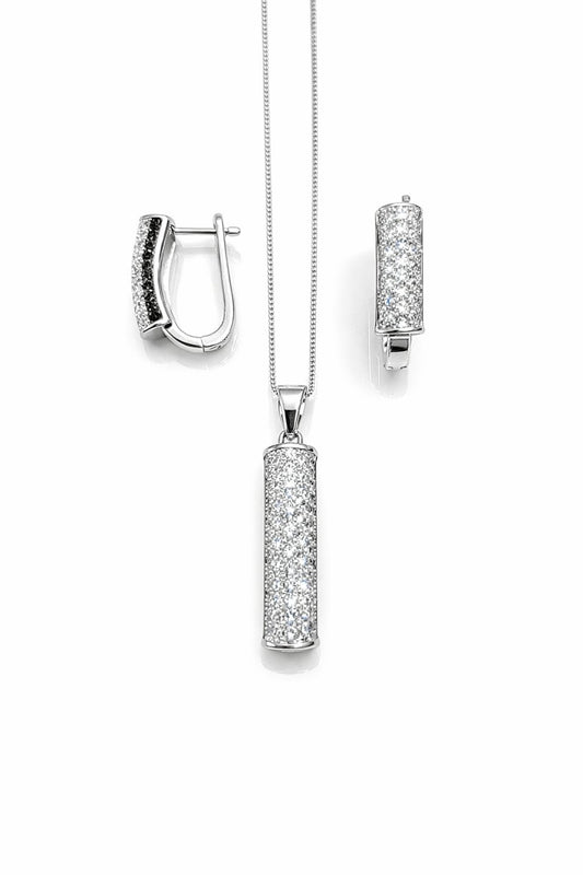 Refined Silver Pendant Set