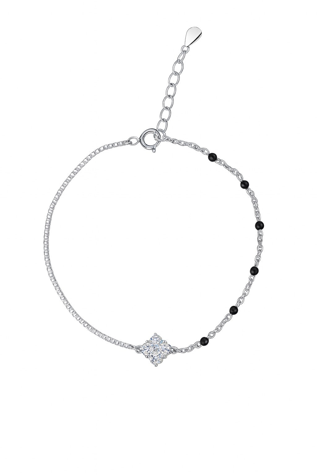 Classic Mangalsutra Silver Bracelet