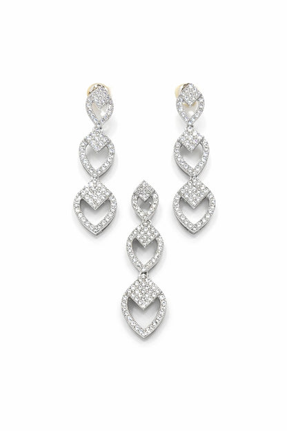 Royal Glow Silver Pendant Set
