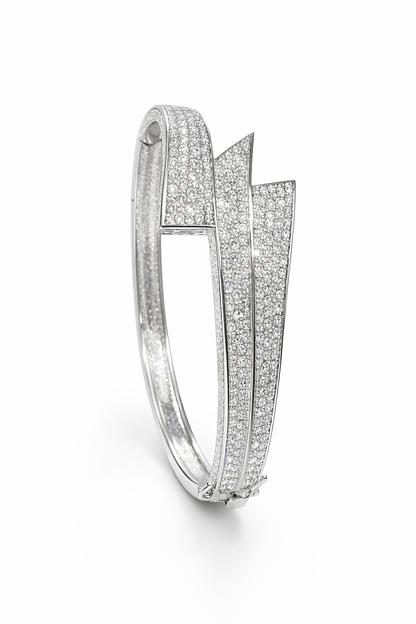 Cocktail Silver Bangle