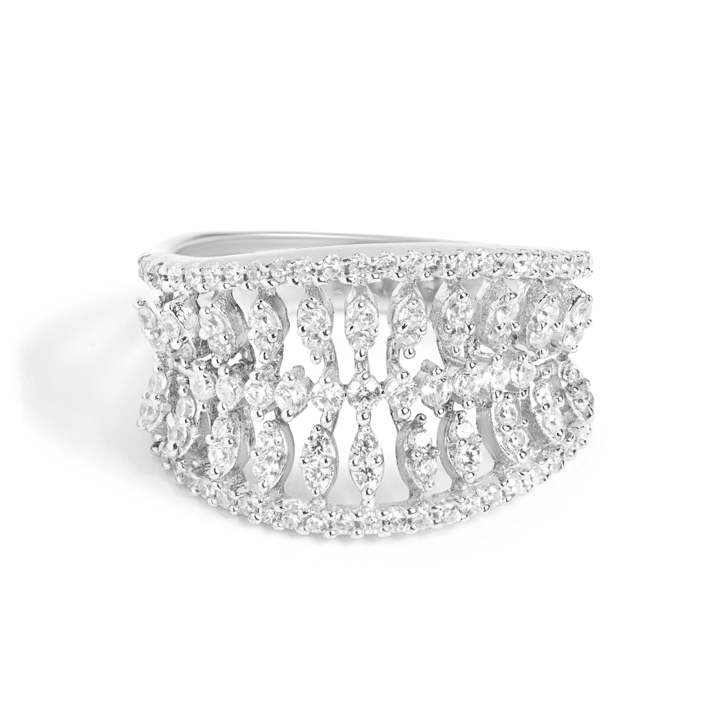 Silver Marquise Cocktail Ring