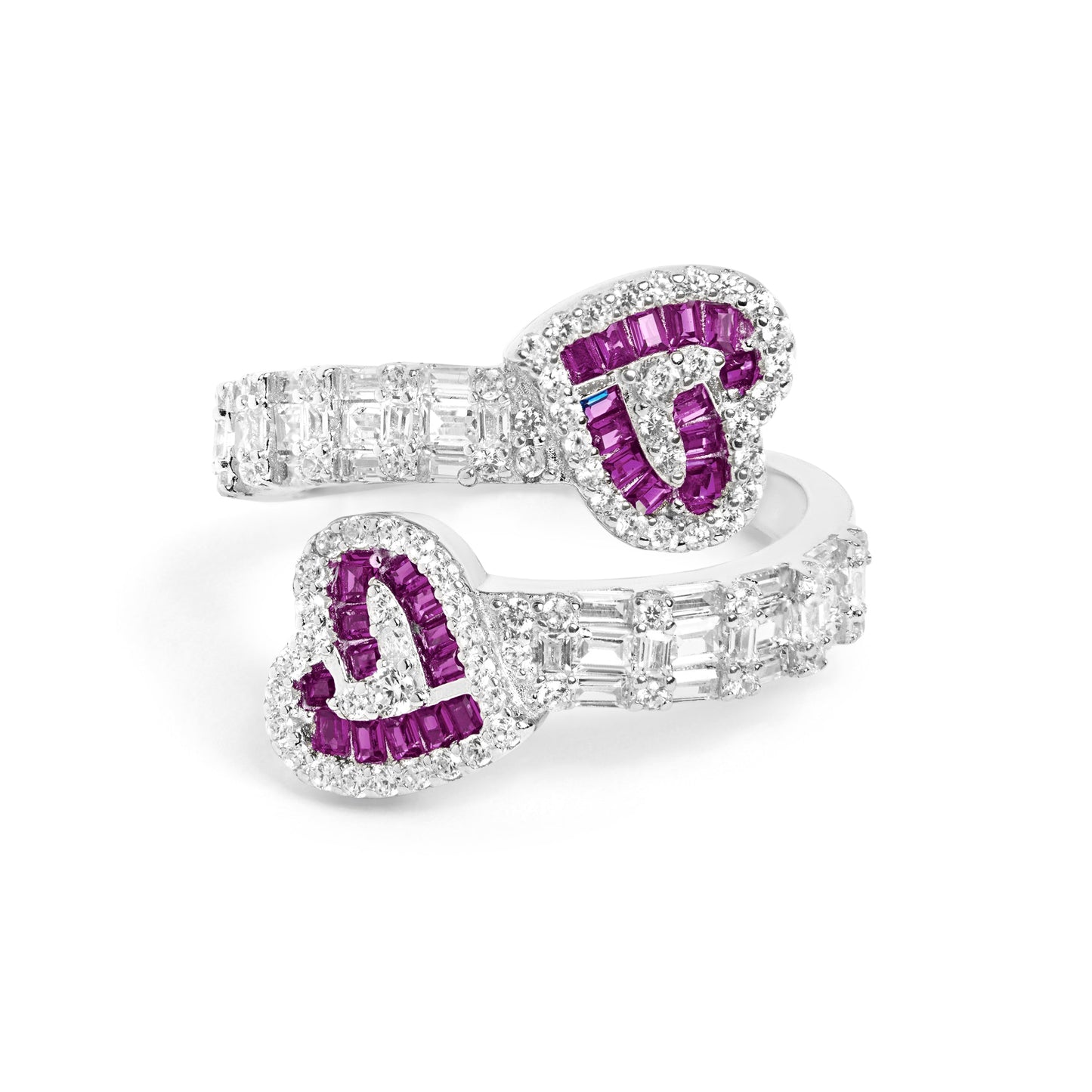 Silver Ruby Diamond Toi-Moi Ring