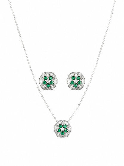 Emerald Gleam Pendant Set