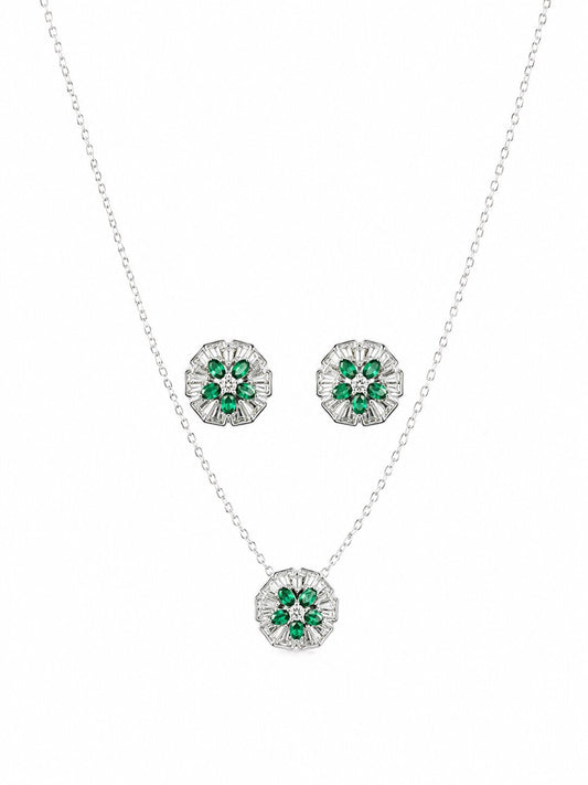 Emerald Gleam Pendant Set