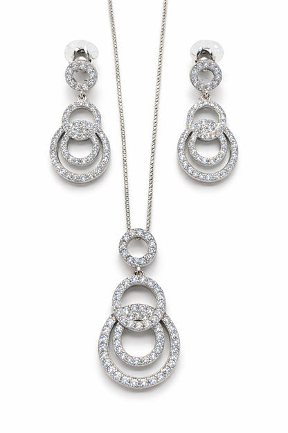 Elegant Silver Pendant Set