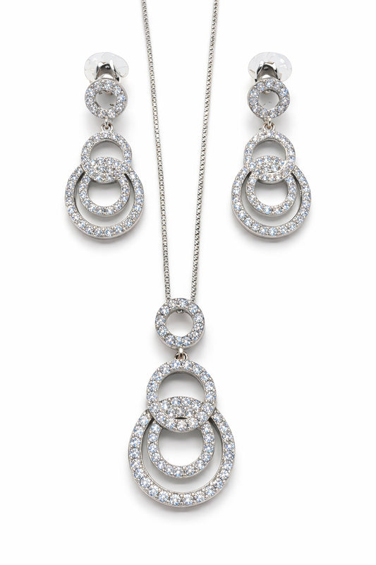Elegant Silver Pendant Set