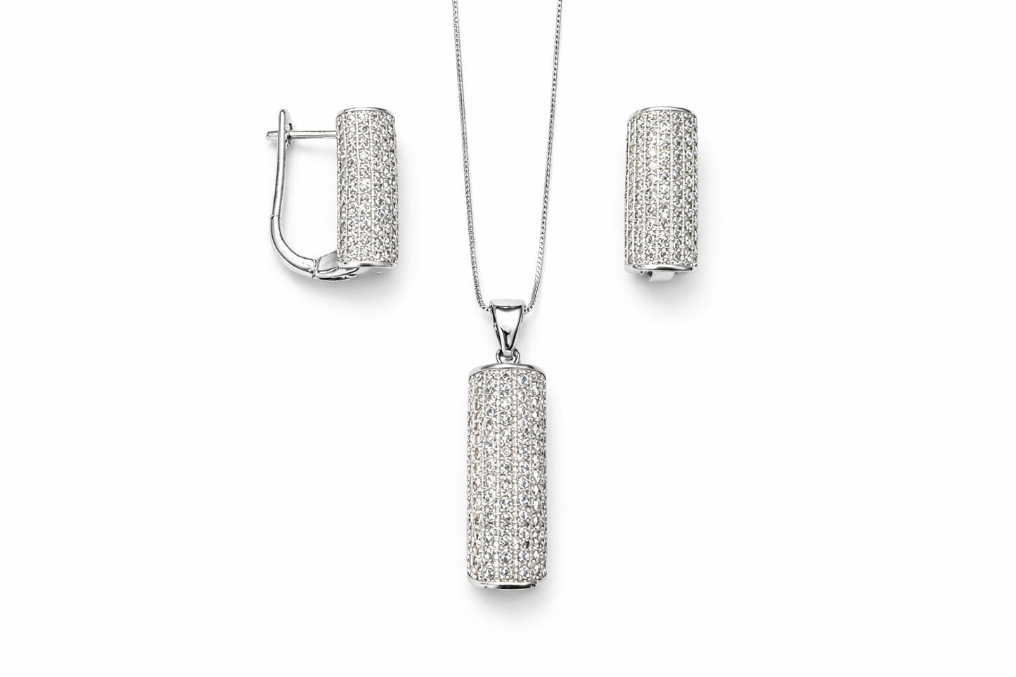 Dainty Silver Pendant Set